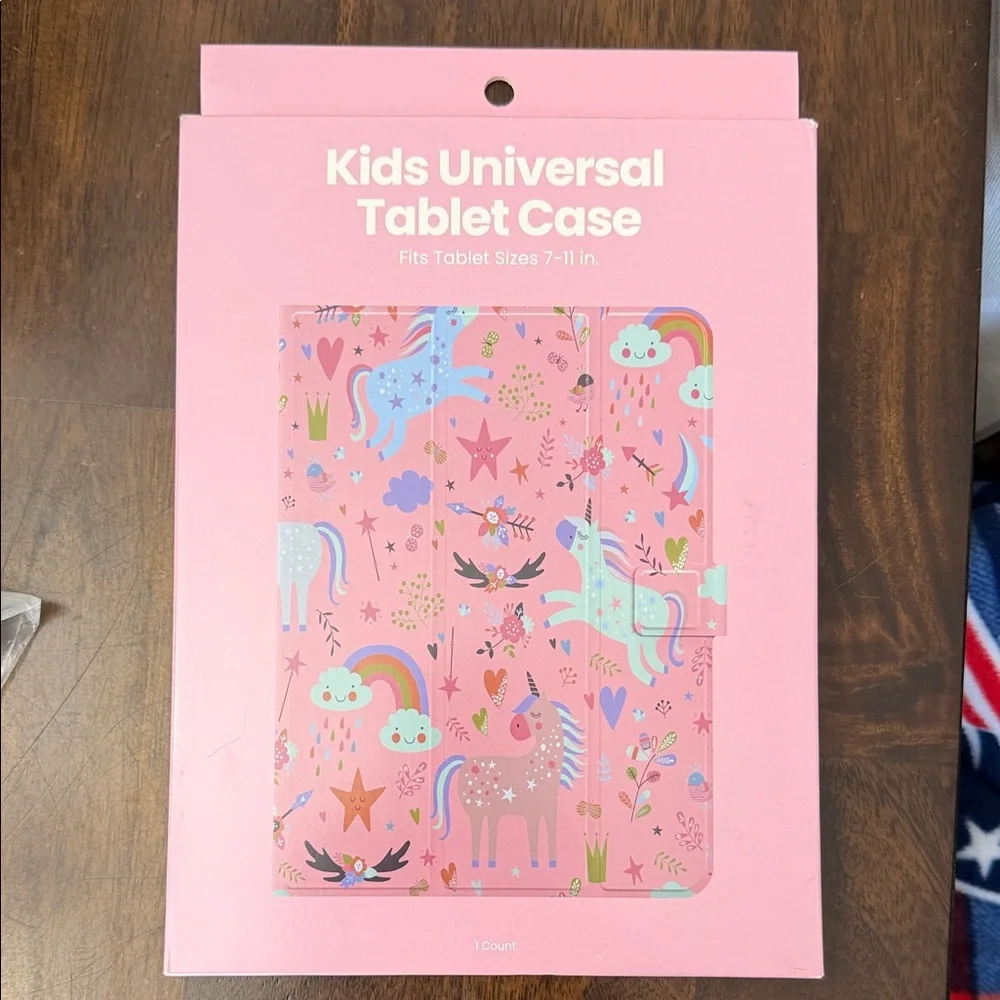 Target Kids Universal Tablet Case - Pink‎ with Multicolor Unicorn Design